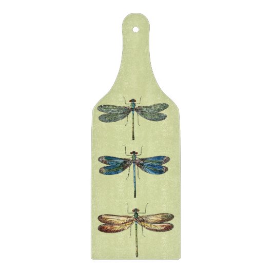 トンボのイラストレーション カッティングボード (正面)