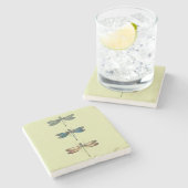 トンボのイラストレーション ストーンコースター (横)