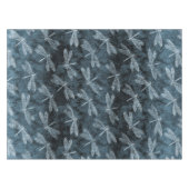 トンボのエレガントなティール(緑がかった色)の緑のダンス テーブルクロス (正面(横))