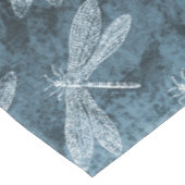 トンボのエレガントなティール(緑がかった色)の緑のダンス テーブルクロス (アングル)