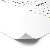 トンボのカレンダー2021 ポスター - 月曜日始まり (角)