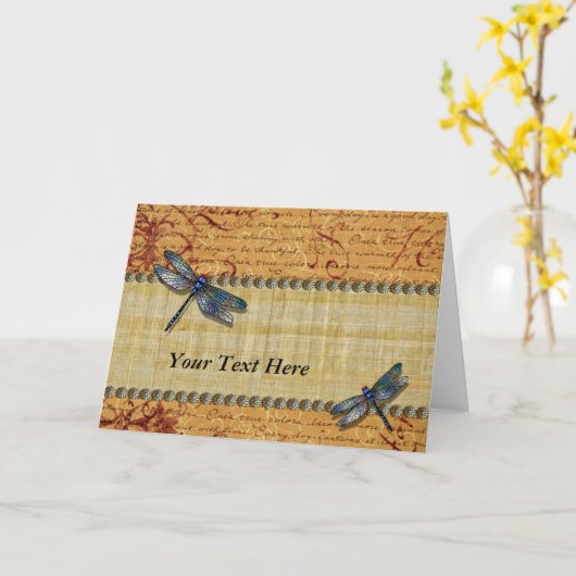 トンボのカード カード (黄色い花)