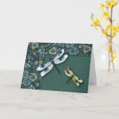 トンボのカード カード (黄色い花)