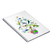 トンボのクリスマスツリーヴィンテージ虫愛好家 ノートブック (右側)