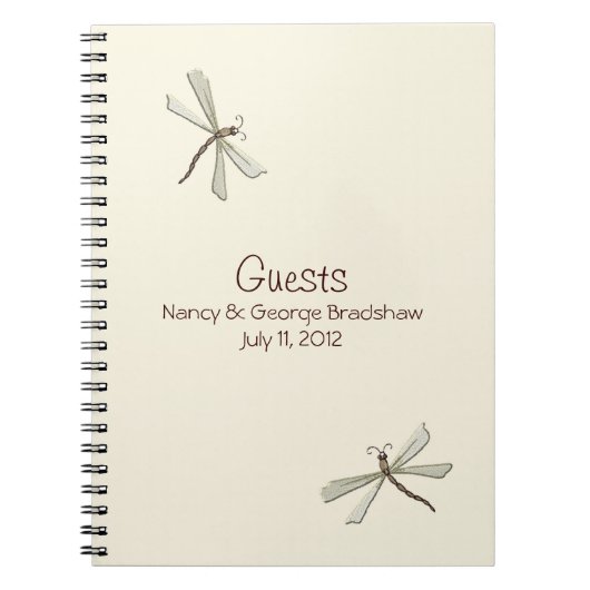 トンボのゲストはノートに署名します ノートブック (正面)