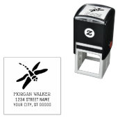 トンボのシルエット#1昆虫名アドレス セルフインキングスタンプ (インサイチュ)