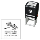 トンボのシルエット#3昆虫名アドレス セルフインキングスタンプ (インサイチュ)