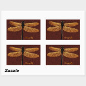 トンボのステッカー 長方形シール (シート)