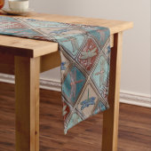 トンボのタイルがプリントされたテーブルランナー ロングテーブルランナー (インサイチュ)