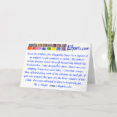 トンボのダンスのファインアートのメッセージカード カード (裏面)