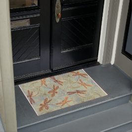 トンボのダンス金ゴールド ドアマット