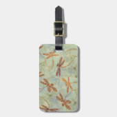 トンボのダンス金ゴールド ラゲッジタグ (正面縦)