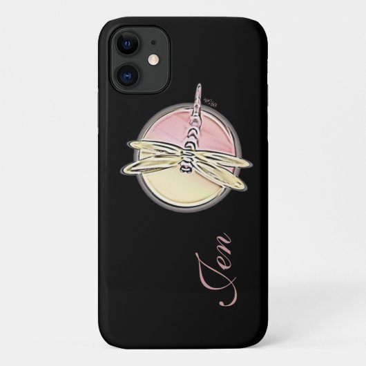 トンボのトンボ記号のカスタマイズイニシャル Case-Mate iPhoneケース (裏面)