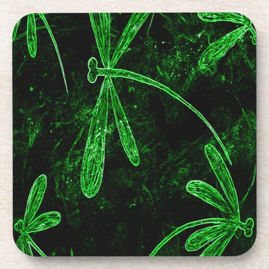 トンボのネオングリーン コースター (正面)