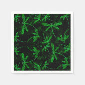 トンボのネオングリーン スタンダードカクテルナプキン (正面)