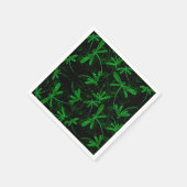 トンボのネオングリーン スタンダードカクテルナプキン (角)