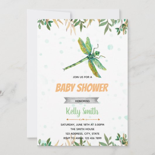 トンボのパーティー招待状 招待状 (正面)