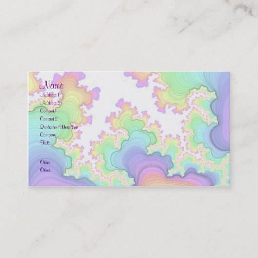 トンボのフラクタルのプロフィールカード 名刺 (正面)