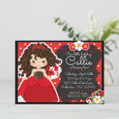 トンボのプリンセスの女の子の誕生日 招待状 (スタンド正面)