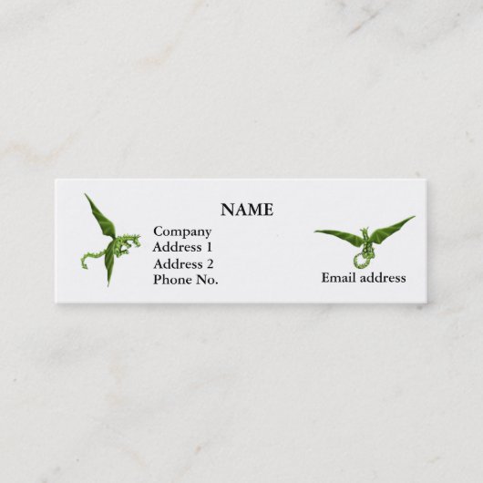 トンボのプロフィールカード スキニー名刺 (正面)