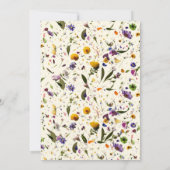 トンボのワイルドフラワーボホベイビーシャワー 招待状 (裏面)