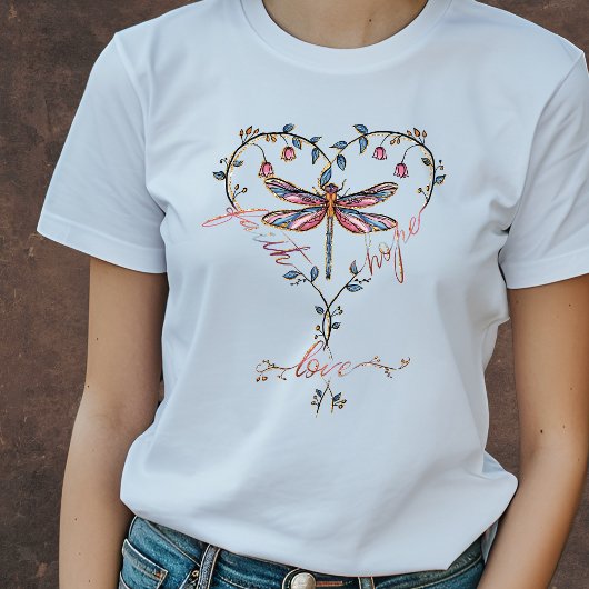 トンボの信仰、希望、愛 | キリスト教 Tシャツ