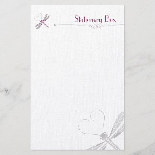 トンボの個人的なノート紙 便箋 (正面)