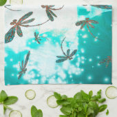 トンボの光の木 キッチンタオル (折り畳み)