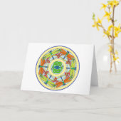 トンボの円 カード (黄色い花)