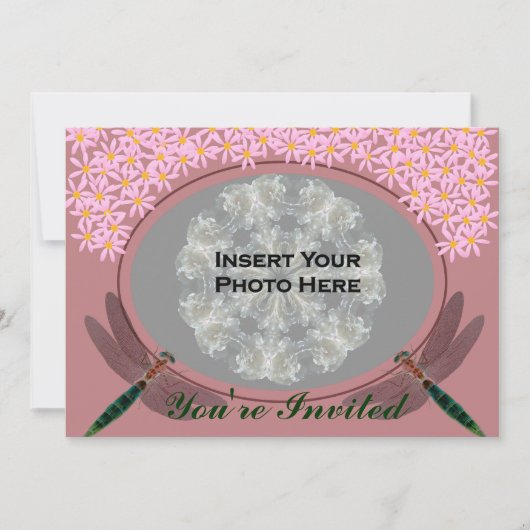 トンボの写真のブライダルシャワーの招待状 招待状 (正面)