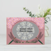 トンボの写真のブライダルシャワーの招待状 招待状 (スタンド正面)