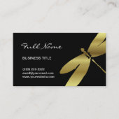 トンボの名刺は|の金ゴールド及び黒を設計します 名刺 (正面)