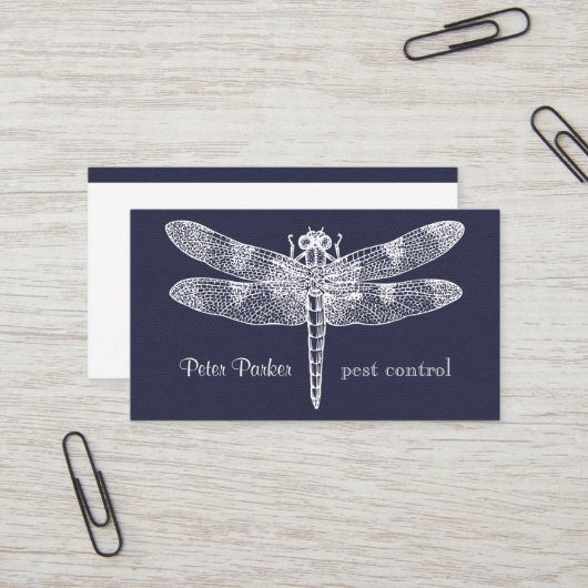 トンボの名刺|の真夜中のフェイクなフランネル 名刺 (正面/裏面インサイチュ)