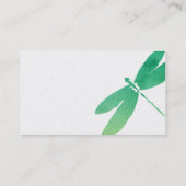 トンボの名刺|の緑の黄色い水彩画 名刺 (裏面)