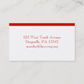 トンボの名刺 名刺 (裏面)