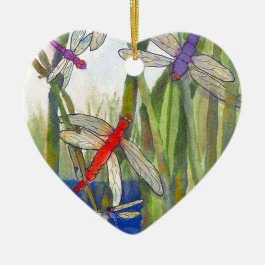 トンボの夏 セラミックオーナメント (正面)