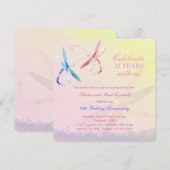 トンボの夫婦 25周年記念結婚式 招待状 (正面/裏面)