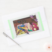 トンボの妖精 長方形シール (封筒)