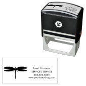 トンボの害虫駆除ビジネスロゴ セルフインキングスタンプ (インサイチュ)