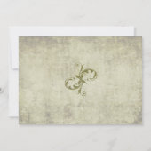 トンボの庭のヴィンテージの結婚式招待状 招待状 (裏面)