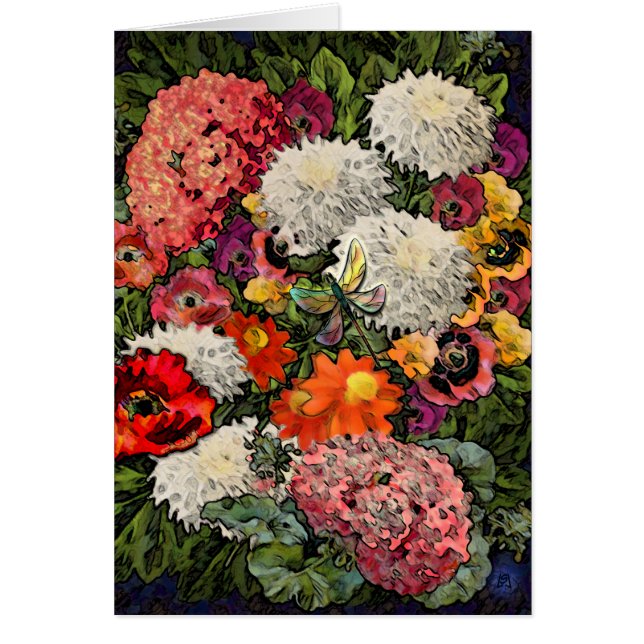 トンボの庭(カード) (正面)