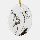 トンボの抽象芸術 セラミックオーナメント (右)