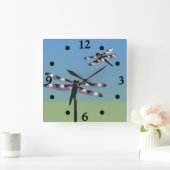 トンボの時計 スクエア壁時計 (ホーム)