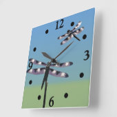 トンボの時計 スクエア壁時計 (傾斜)