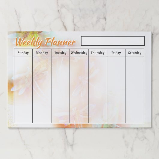 トンボの毎週のプランナーシート ペーパーパッド (正面)