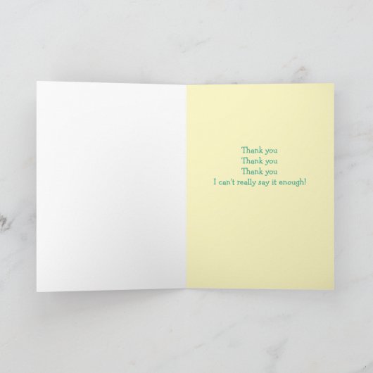 トンボの水の色任意の大事な行事ありがとう カード (内部)