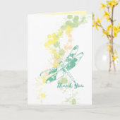 トンボの水の色任意の大事な行事ありがとう カード (黄色い花)