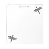 トンボの水彩感謝 ノートパッド (正面)