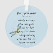 トンボの水彩画 オーナメント (裏面)