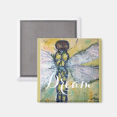 トンボの水色のドリームマグネット マグネット (正面/裏面)